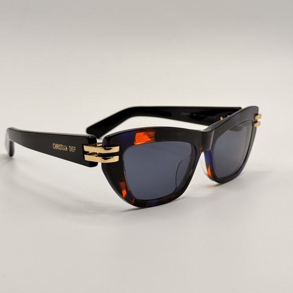 Christian Dior Sunglasses CDior B2U 2880 Tortoise Butterfly Frame Blue Lens 52mm main image 4